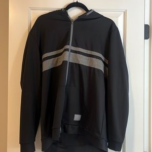 Matte Grey Black ZipUp Hoodie